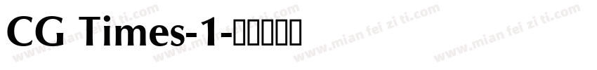 CG Times-1字体转换